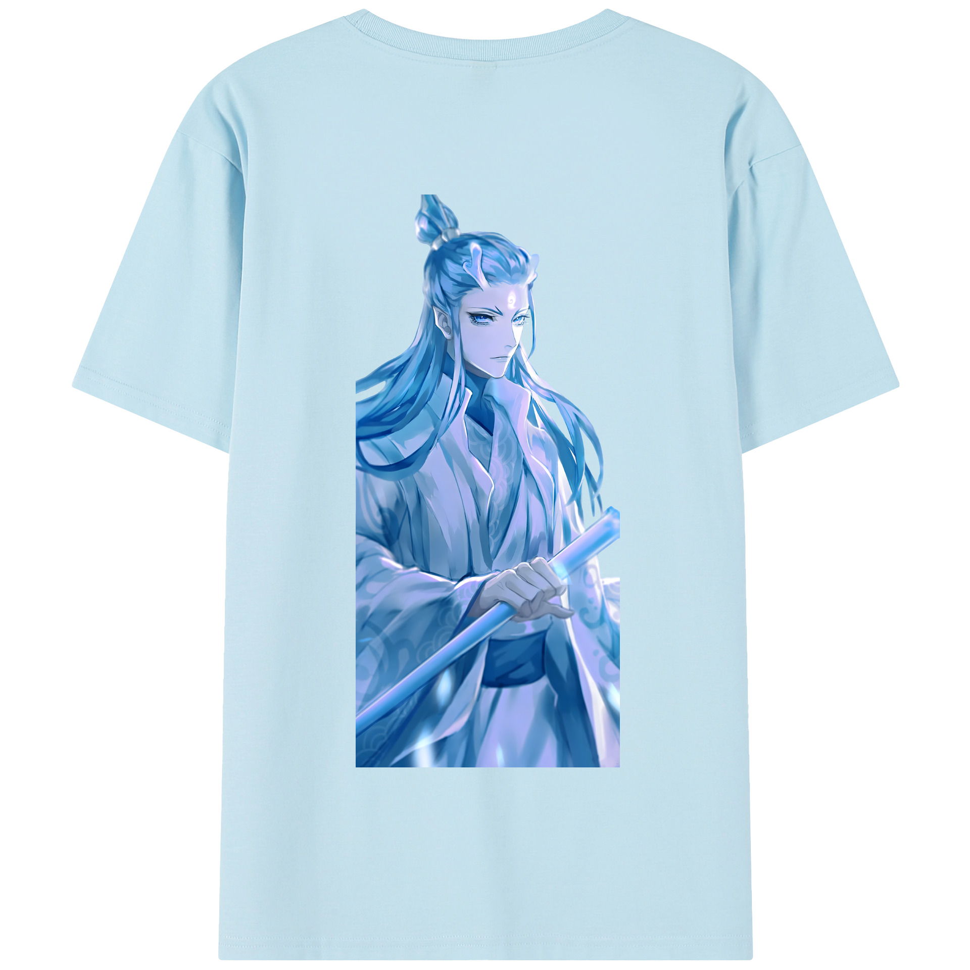 （画像用） Ne Zha 2 ナタ 魔童の大暴れ 綿100％半袖Tシャツ（背面プリント）